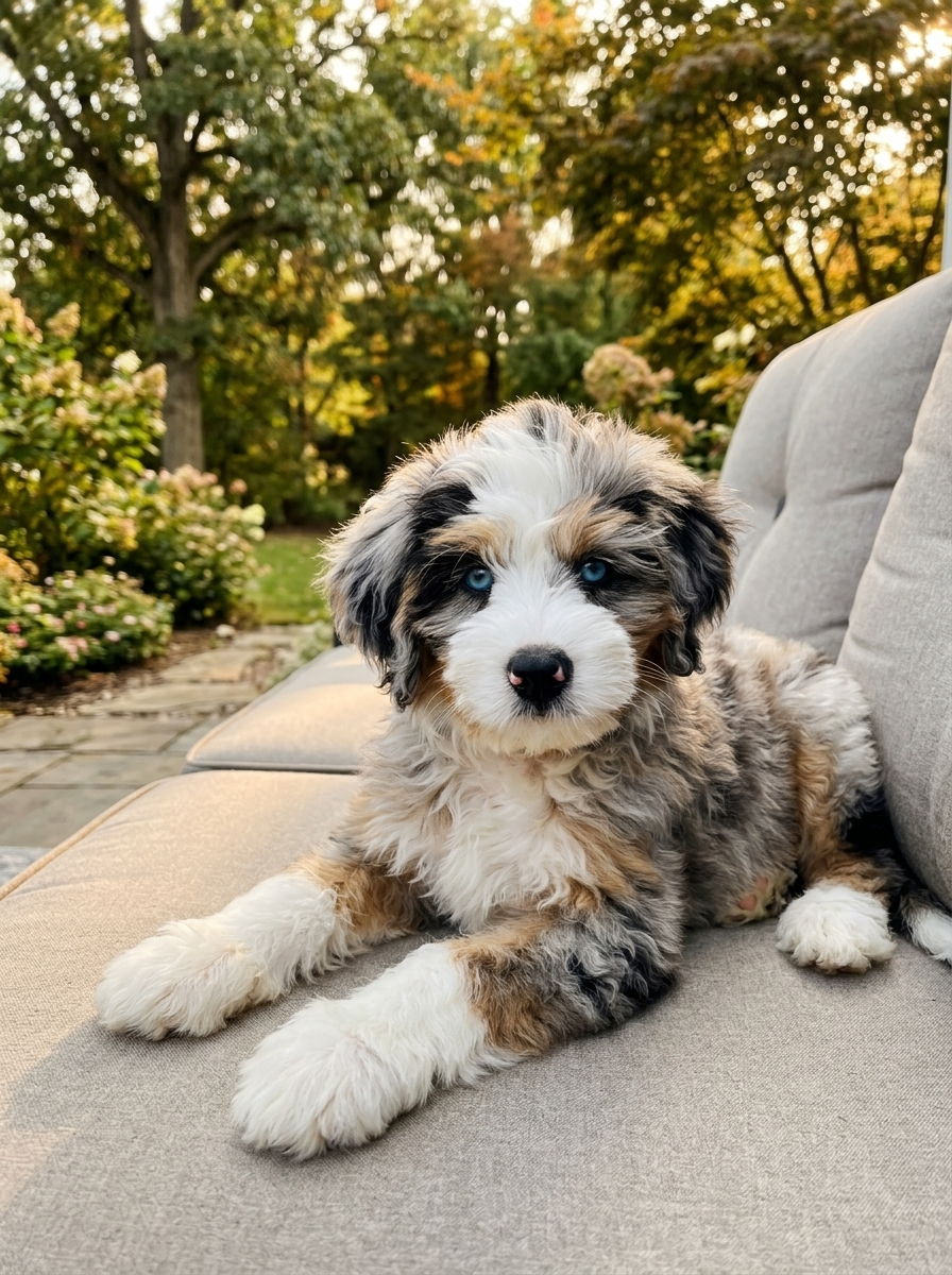 Breeder working with puppies within the Premier Pups structured framework