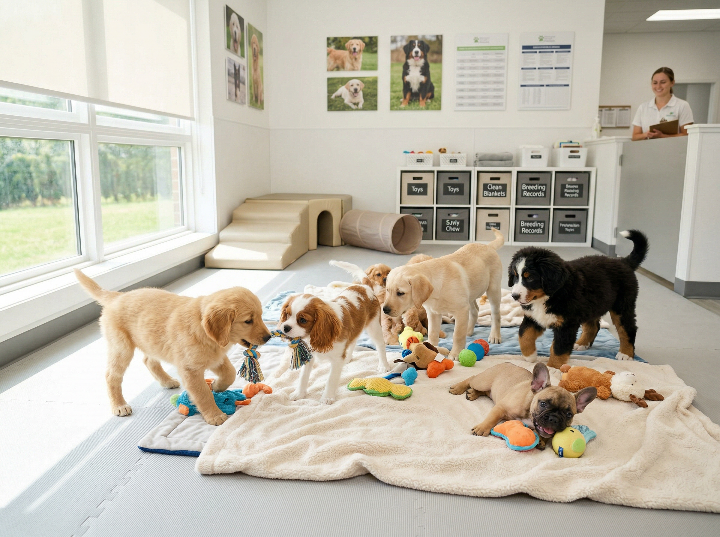 Structured documentation and development tracking for each Premier Pups litter