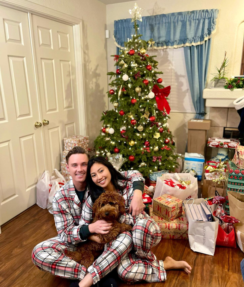 Mini Goldendoodle Being Cute